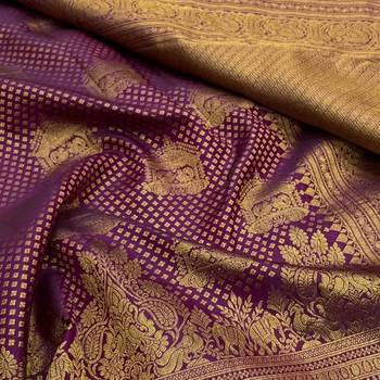 Wine color art silk blend sarees with blouse 3
