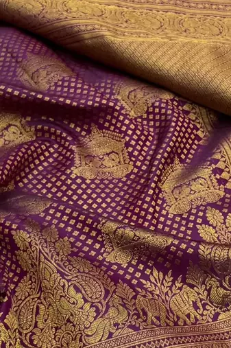 Wine color art silk blend sarees with blouse