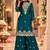 Teal wedding collection chinon silk full stitched suits free size upto size 44