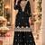 Black wedding collection chinon silk full stitched suits free size upto size 44