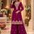 Magenta wedding collection chinon silk full stitched suits free size upto size 44