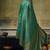 turquoise silk blend with handloom weaving festive wear saree