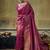 rani pink silk blend with handloom weaving festive wear saree
