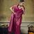 rani pink silk blend with handloom weaving festive wear saree