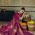 rani pink silk blend with handloom weaving festive wear saree