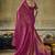 rani pink silk blend with handloom weaving festive wear saree
