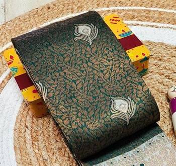 Multy color art silk blend sarees with blouse 4