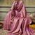 onion pink silk blend with handloom weaving festive wear saree