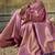onion pink silk blend with handloom weaving festive wear saree