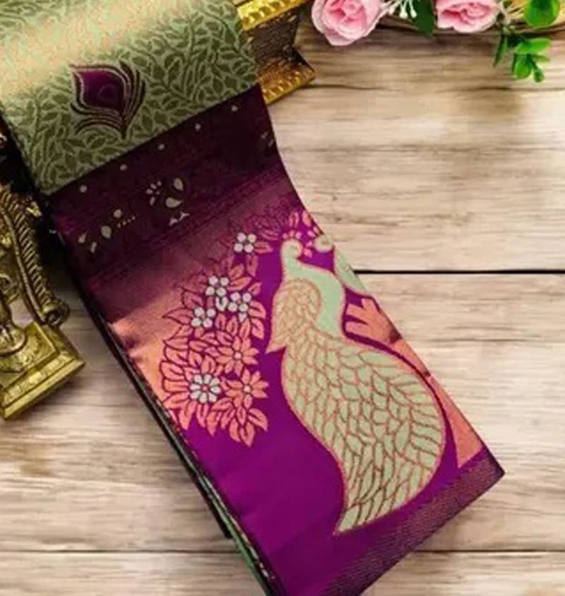 Multy color art silk blend sarees with blouse