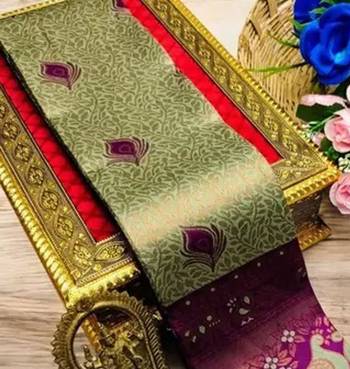Multy color art silk blend sarees with blouse 4
