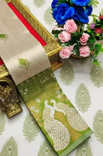 Multy color art silk blend sarees with blouse