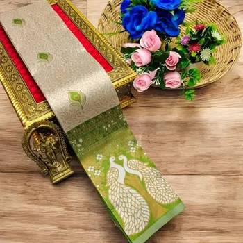 Multy color art silk blend sarees with blouse 3