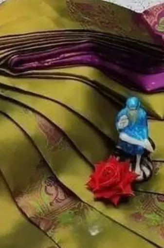 Parot Green Rani color art silk blend sarees with blouse
