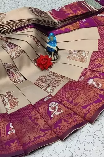 Multy color art silk blend sarees with blouse