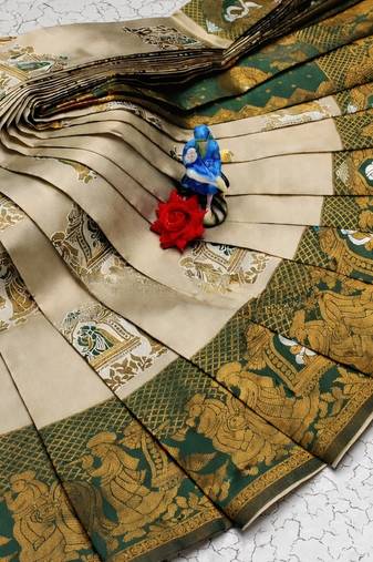 Multy color art silk blend sarees with blouse