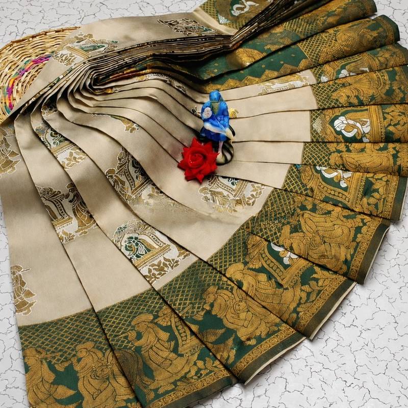 Multy color art silk blend sarees with blouse