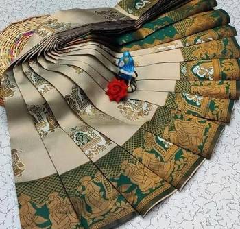 Multy color art silk blend sarees with blouse 2