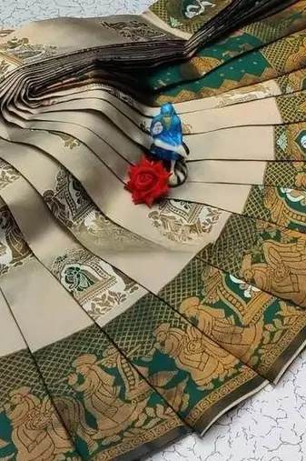 Multy color art silk blend sarees with blouse