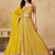 Women's Yellow Zari Thread Sequin Embroidery Work Lehenga Choli