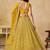 Women's Yellow Zari Thread Sequin Embroidery Work Lehenga Choli