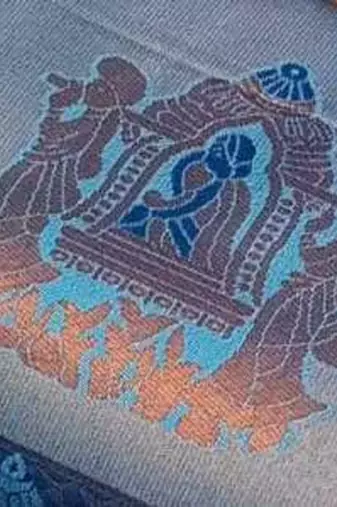 Skyblue color art silk blend sarees with blouse