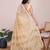 Cream kota doriya cotton silk saree with blouse