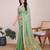 Green kota doriya cotton silk saree with blouse