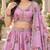 Women's Pink Zari Seqeunce Embroidery Work Lehenga Choli