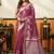 rose pink cotton blend office wear saree