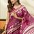 rose pink cotton blend office wear saree