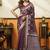 wine cotton blend office wear saree