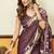 wine cotton blend office wear saree