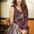 wine cotton blend office wear saree