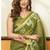 olive cotton blend office wear saree