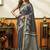 grey cotton blend office wear saree