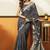 grey cotton blend office wear saree