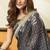 grey cotton blend office wear saree