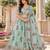 Women's Light  Green Zari Sequin Embroidery Work Lehenga Choli