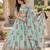 Women's Light  Green Zari Sequin Embroidery Work Lehenga Choli