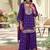 Blue wedding collection chinon silk full stitched suits free size upto size 44
