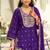Blue wedding collection chinon silk full stitched suits free size upto size 44