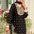 Black wedding collection chinon silk full stitched suits free size upto size 44