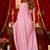 baby pink silk blend heavy beads cut work designer party wear saree