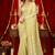 cream silk blend heavy beads cut work designer party wear saree
