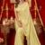 cream silk blend heavy beads cut work designer party wear saree