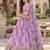 Women's Lavender Zari Sequin Embroidery Work Lehenga Choli