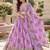 Women's Lavender Zari Sequin Embroidery Work Lehenga Choli