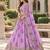 Women's Lavender Zari Sequin Embroidery Work Lehenga Choli