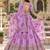 Women's Lavender Zari Sequin Embroidery Work Lehenga Choli